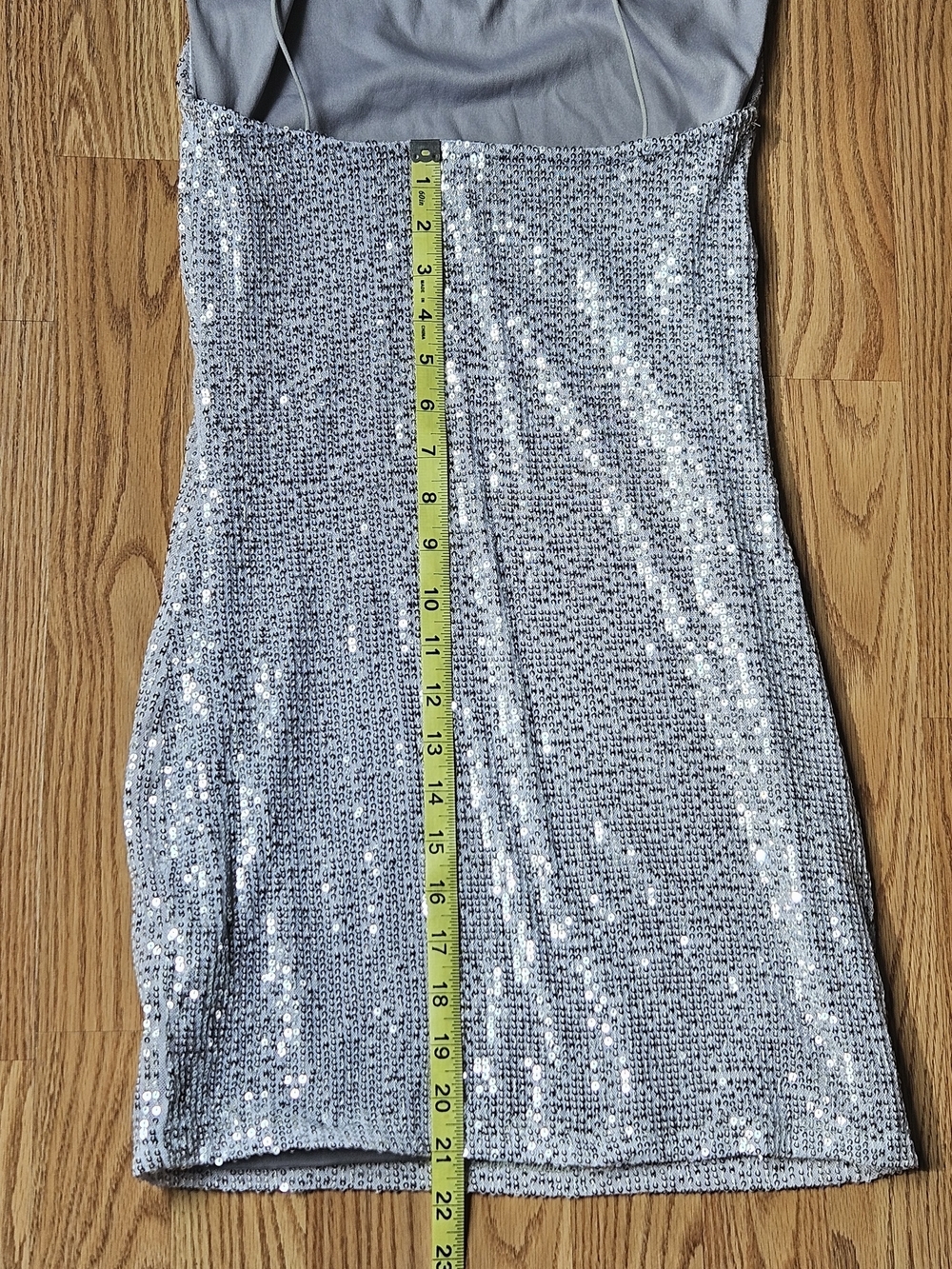 Bluesteel Silver Sequin Cowl Neck Mini Dress Size P / XS Party Night Out Holiday - Picture 13 of 16